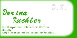 dorina kuchler business card